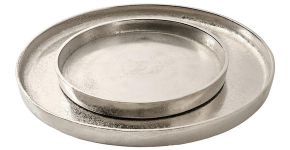 KERZENTELLER - Nickelfarben, Trend, Metall (30cm) - Ambia Home