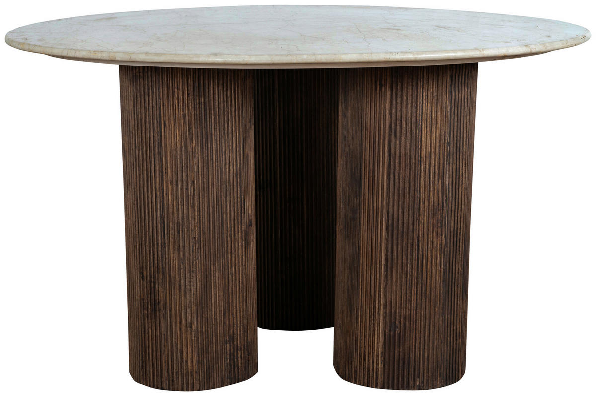 ESSTISCH in Holz, Stein  - Dunkelbraun/Braun, MODERN, Holz/Stein (130/76/130cm) - MID.YOU