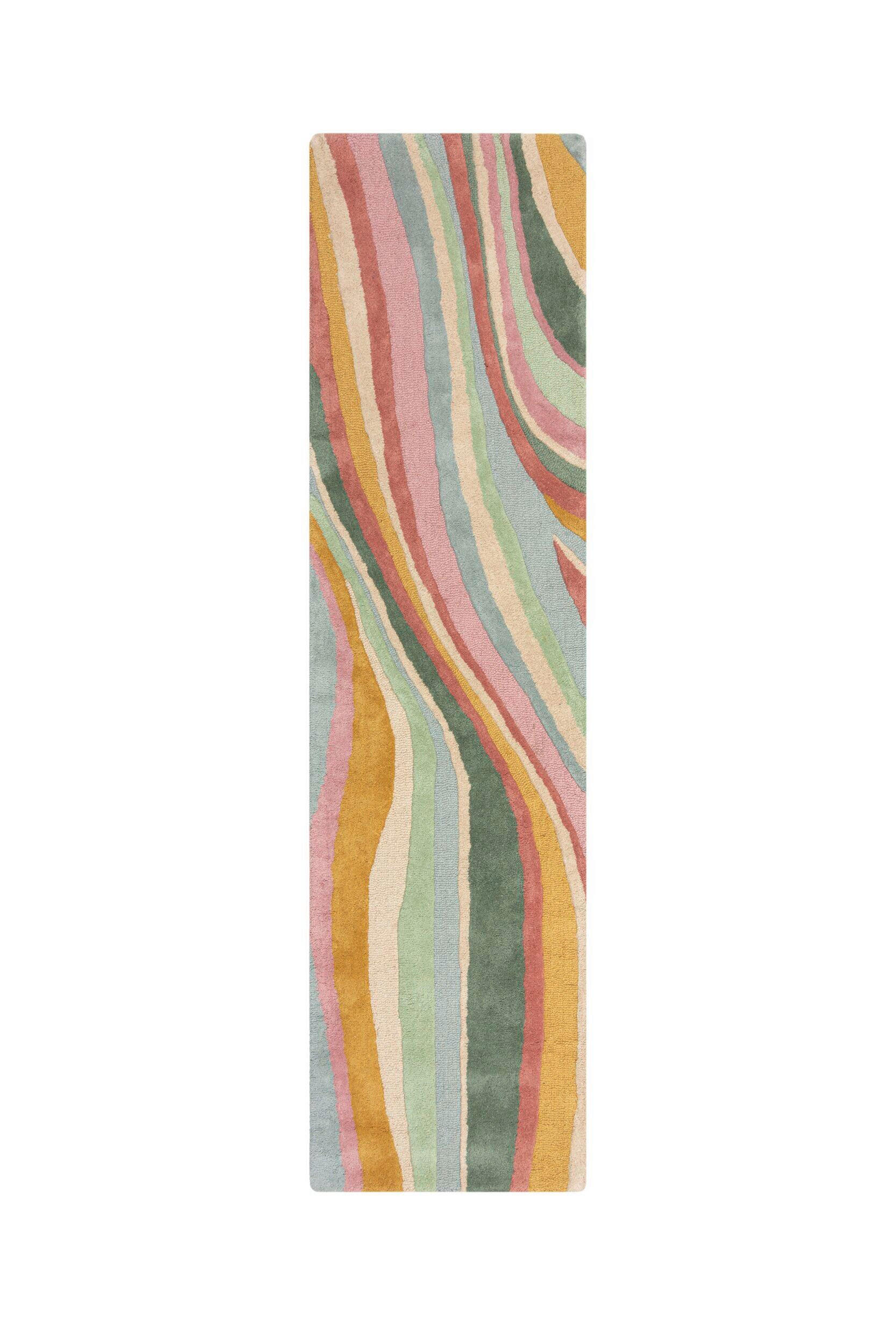 LÄUFER 60/230 cm  - Rosa/Grün, MODERN, Textil (60/230cm) - Xora