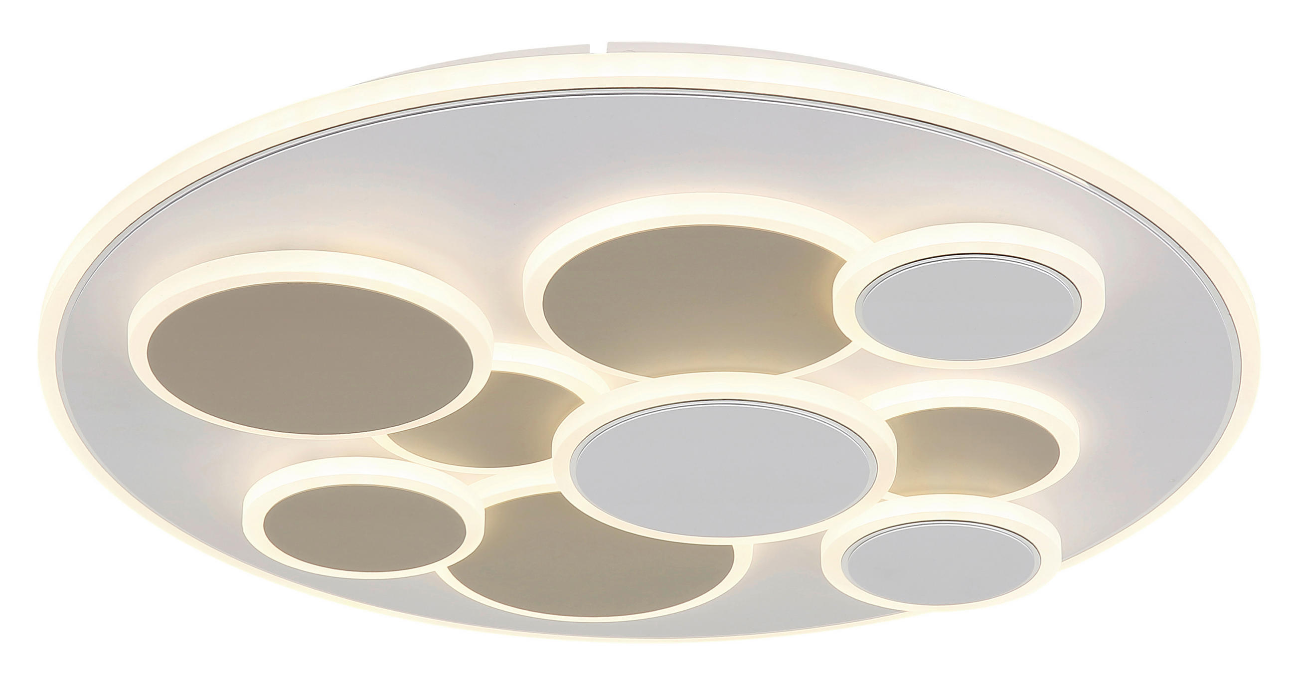 LED-DECKENLEUCHTE Monty 48,5/6 cm  - Sandfarben/Opal, Design, Kunststoff/Metall (48,5/6cm) - Globo