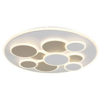 LED-DECKENLEUCHTE Monty 48,5/6 cm  - Sandfarben/Opal, Design, Kunststoff/Metall (48,5/6cm) - Globo