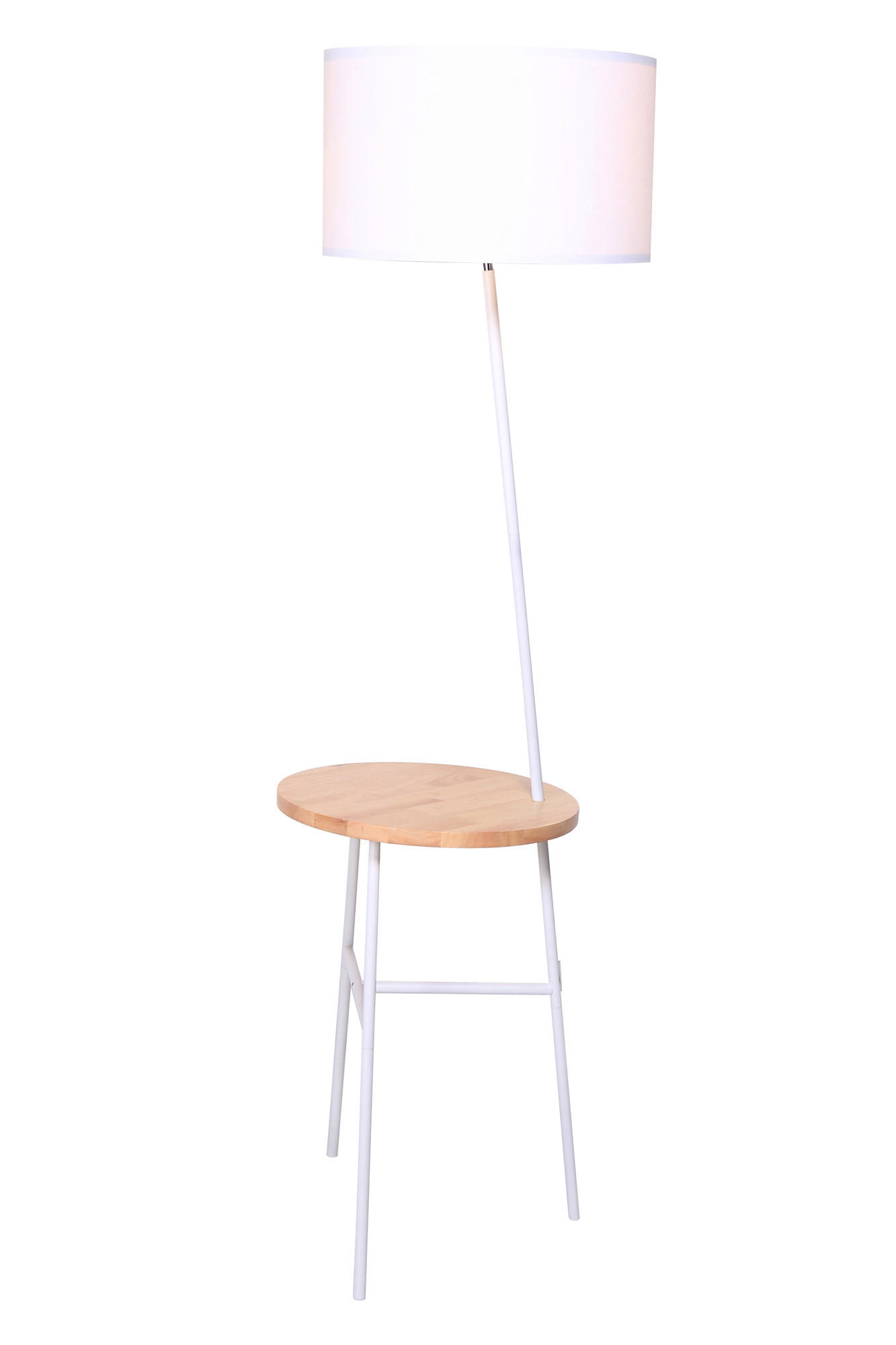 STEHLEUCHTE  40/155/40 cm   - Weiß, Design, Holz/Textil (40/155/40cm) - P & B