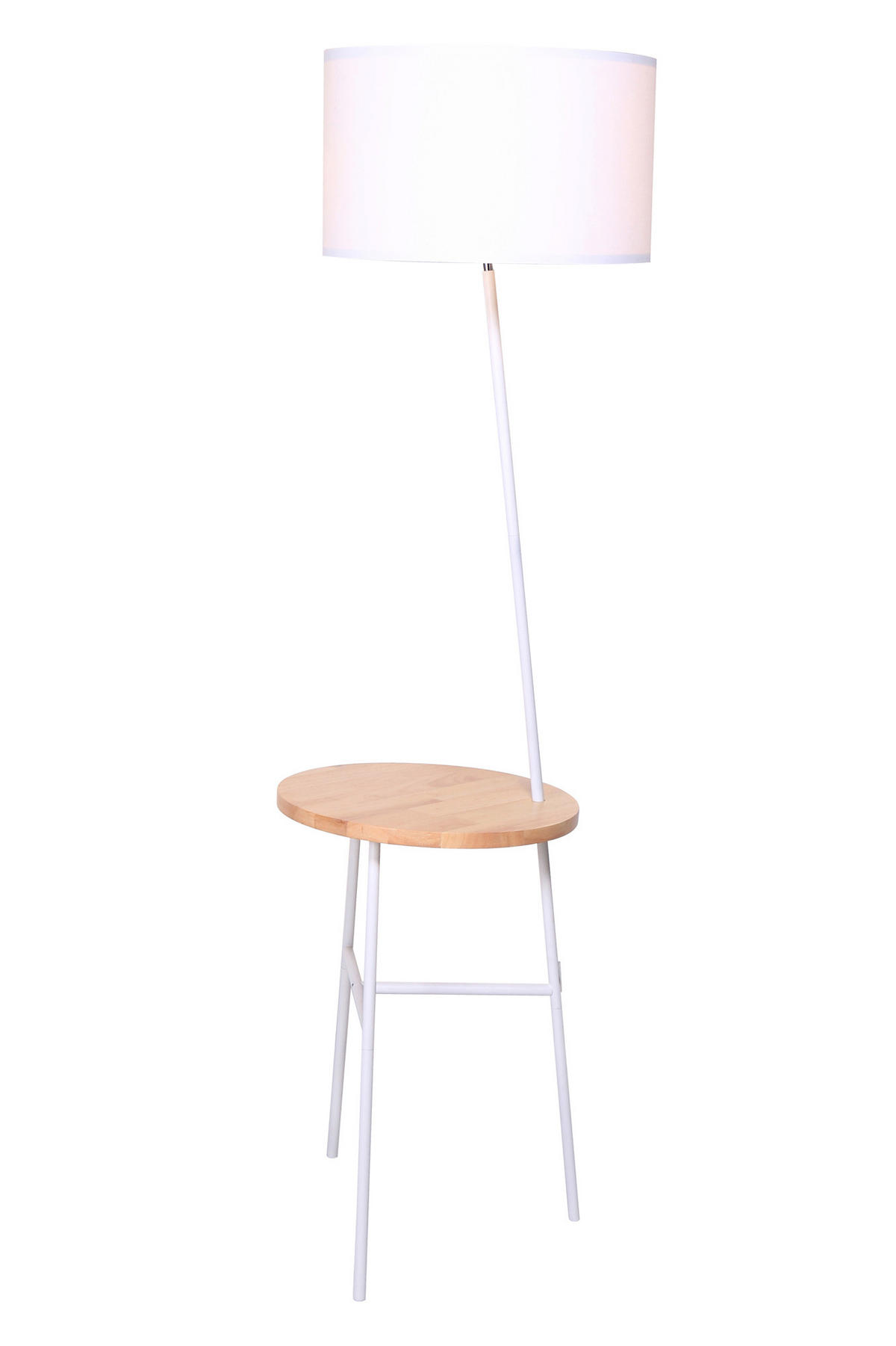 STEHLEUCHTE  40/155/40 cm   - Weiß, Design, Holz/Textil (40/155/40cm) - P & B