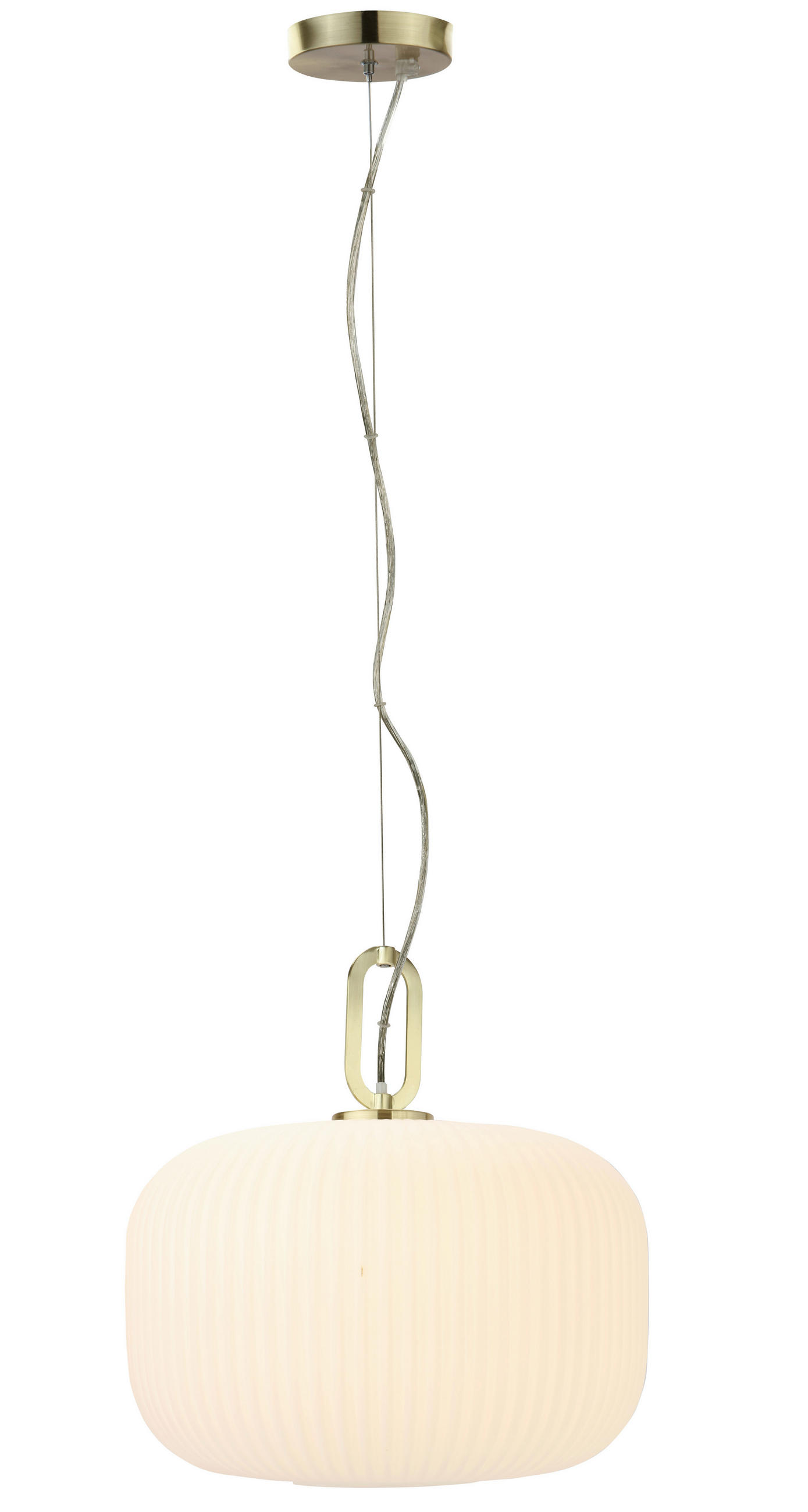 ZÁVESNÁ LAMPA, E27/60 W, 35/150 cm - farby mosadze, Design, sklo (35/150cm) - Dieter Knoll
