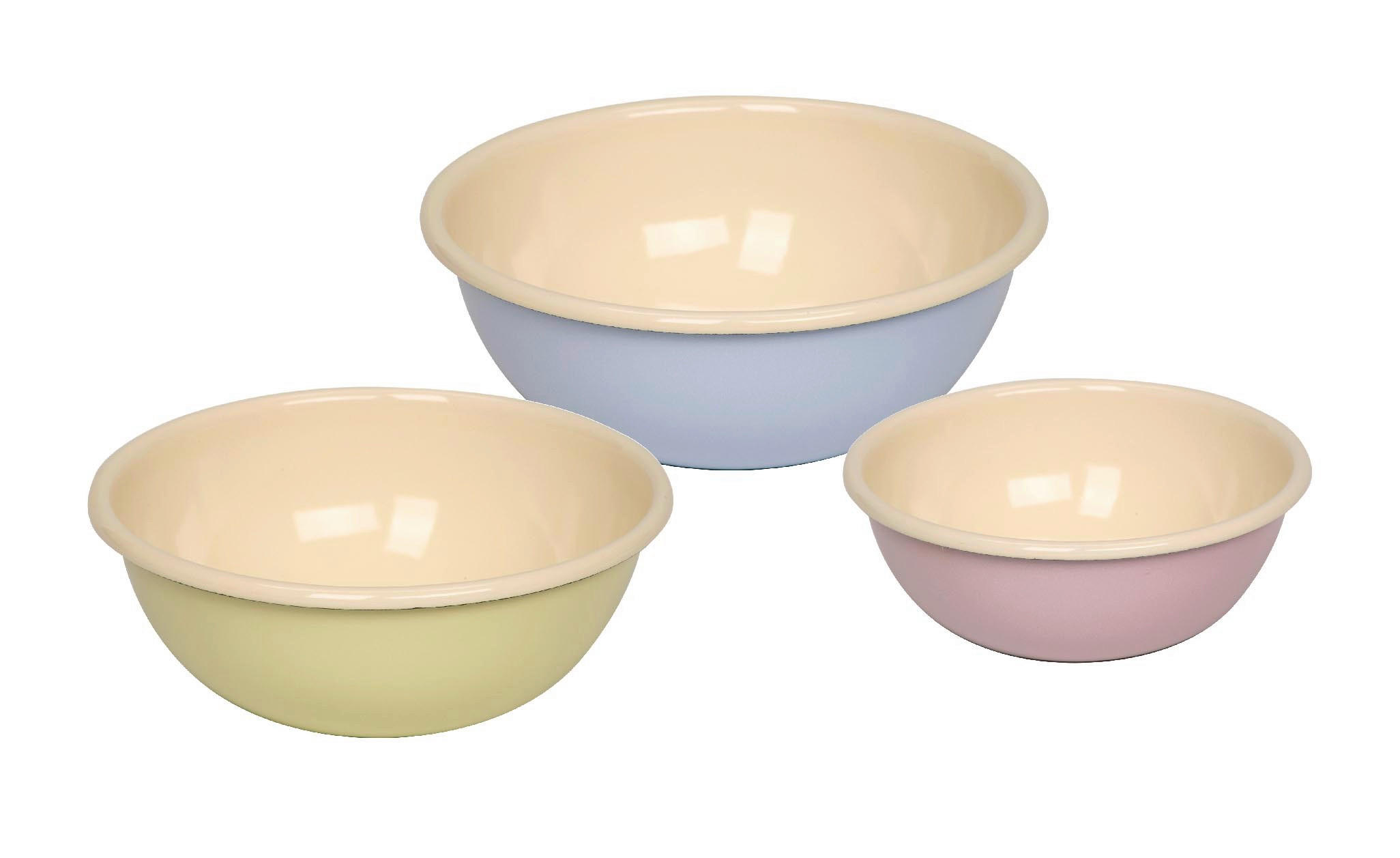 SCHÜSSELSET Bunt/Pastell 3-teilig  - Pastellblau/Rosa, Basics, Metall (38/31,5/12,5cm) - Riess