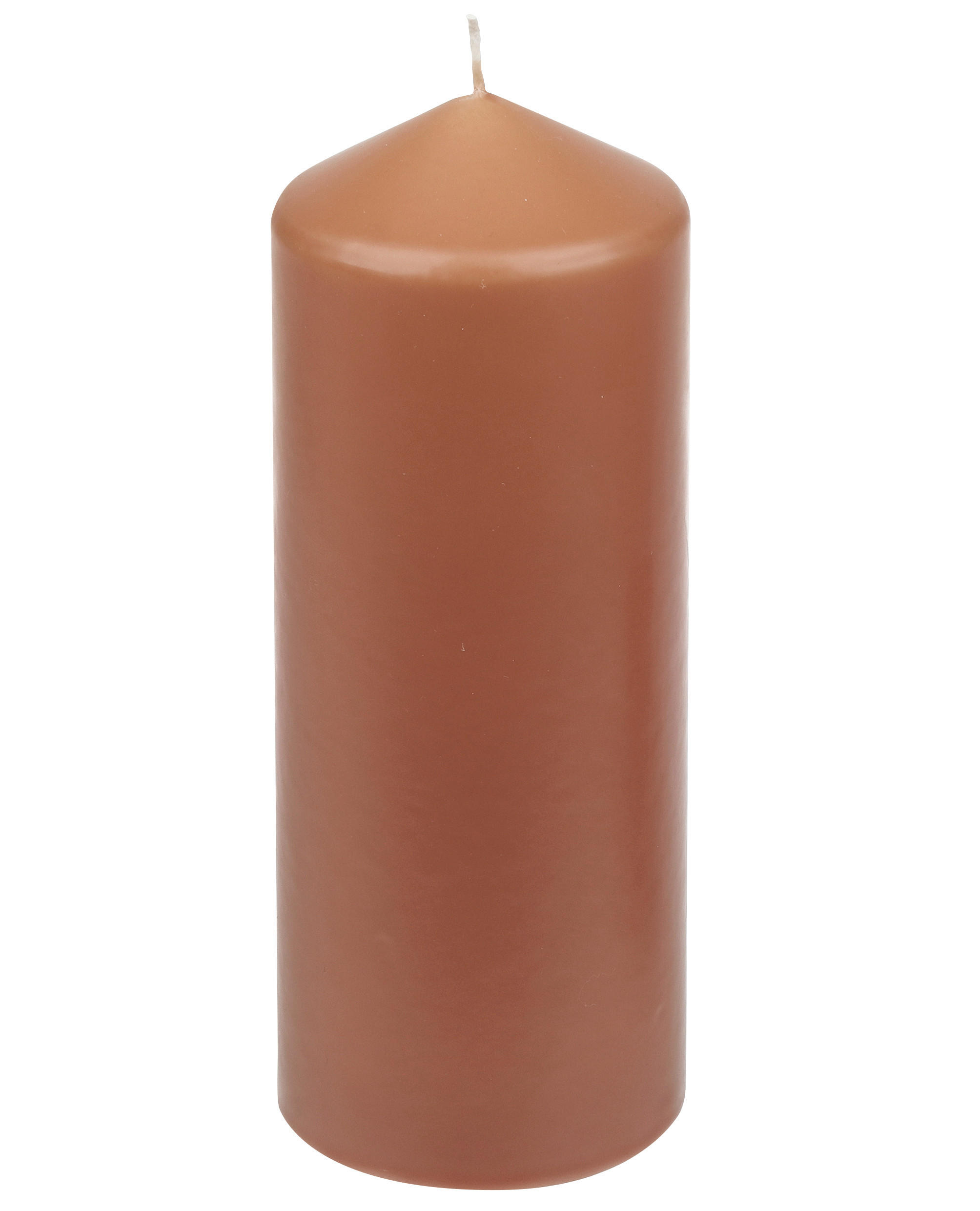 STUMPENKERZE  - Mokka, Basics, Paraffin (7,7/20,0cm) - Steinhart
