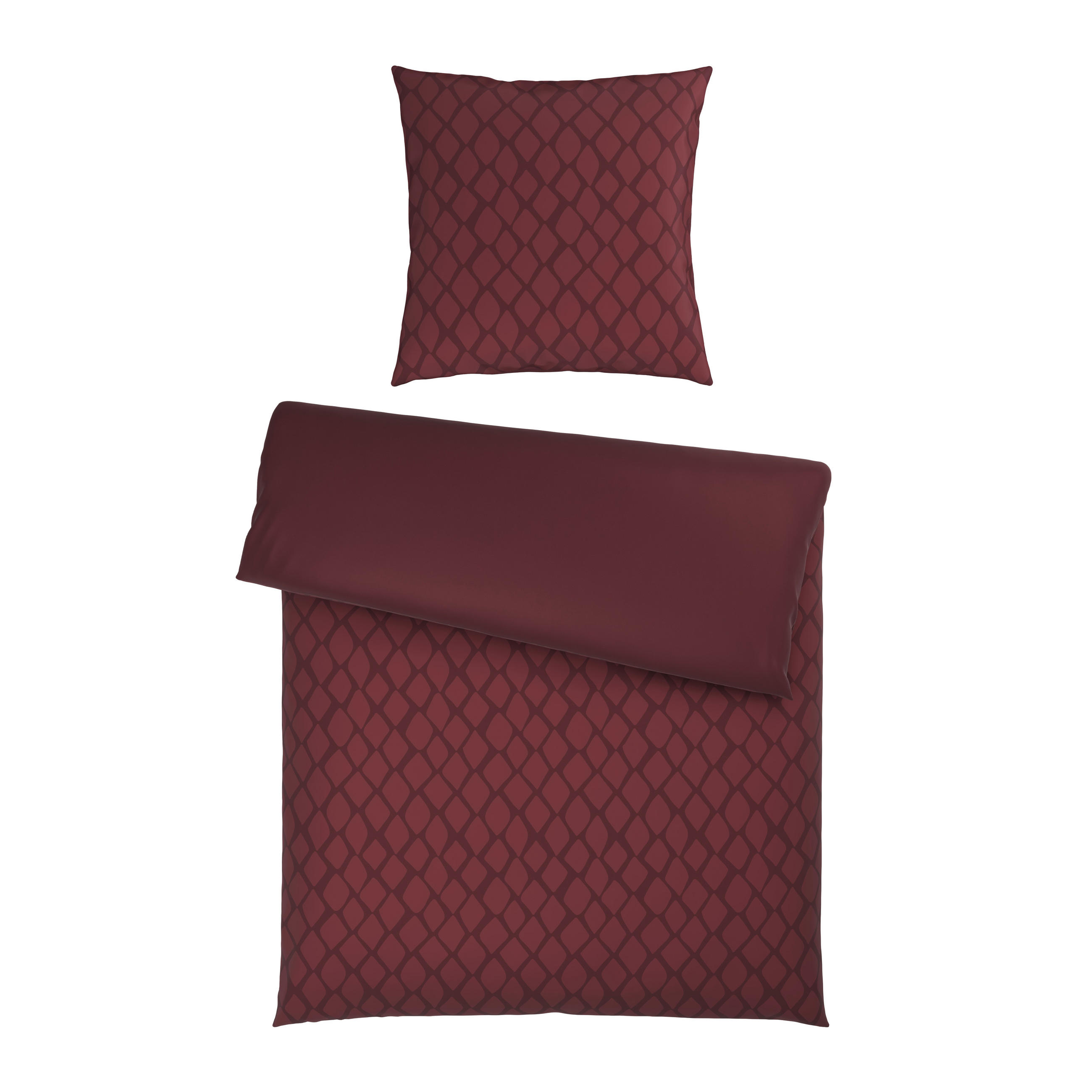 WENDEBETTWÄSCHE STRIPES DK Satin 135/200 cm  - Kirschrot, Design, Textil (135/200cm) - Dieter Knoll