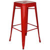 BARHOCKER Rot Stahl stapelbar  - Rot, Basics, Metall (44/77/44cm) - MID.YOU