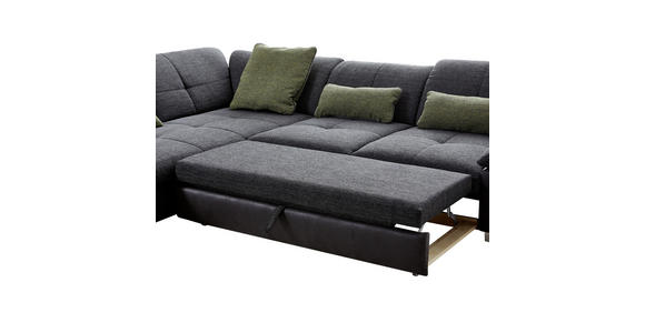 ECKSOFA in Chenille Dunkelgrau  - Chromfarben/Dunkelgrau, Design, Textil (313/242cm) - Xora