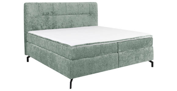 BOXSPRINGBETT 180/200 cm  in Mintgrün  - Schwarz/Mintgrün, Design, Textil/Metall (180/200cm) - Esposa