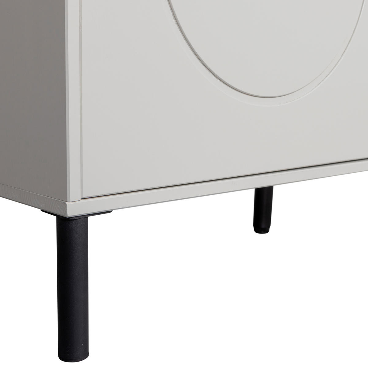 DREHTÜRENSCHRANK  in Grau  - Schwarz/Grau, Basics, Holz/Metall (110/202/58cm) - MID.YOU