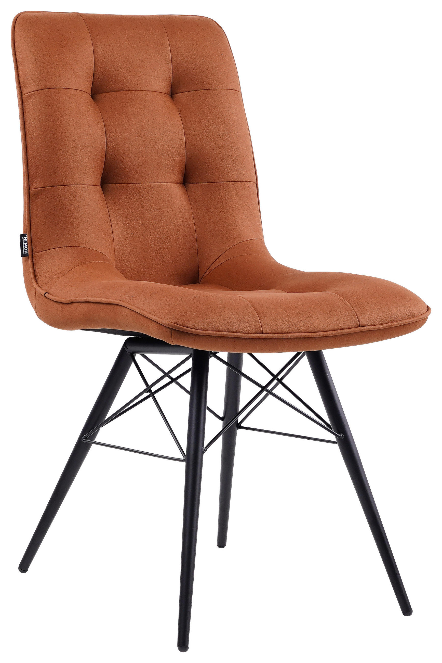 STUHL Struktur Rostfarben  - Rostfarben/Schwarz, Design, Textil/Metall (48/88/62cm) - Hom`in
