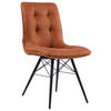 STUHL Struktur Rostfarben  - Rostfarben/Schwarz, Design, Textil/Metall (48/88/62cm) - Hom`in
