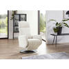 RELAXSESSEL KOBRA V Flachgewebe    - Chromfarben/Creme, KONVENTIONELL, Textil/Metall (71/110/82cm) - Sit & More
