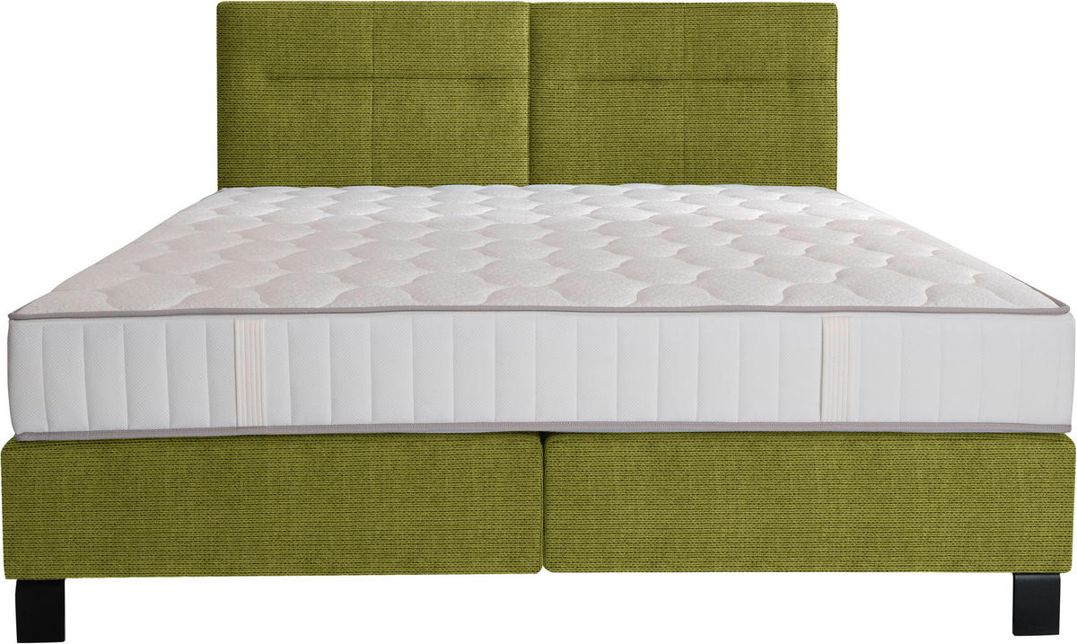 BOXSPRINGBETT 240/220 cm  in Hellgrün  - Schwarz/Hellgrün, Konventionell, Textil/Metall (240/220cm) - Esposa