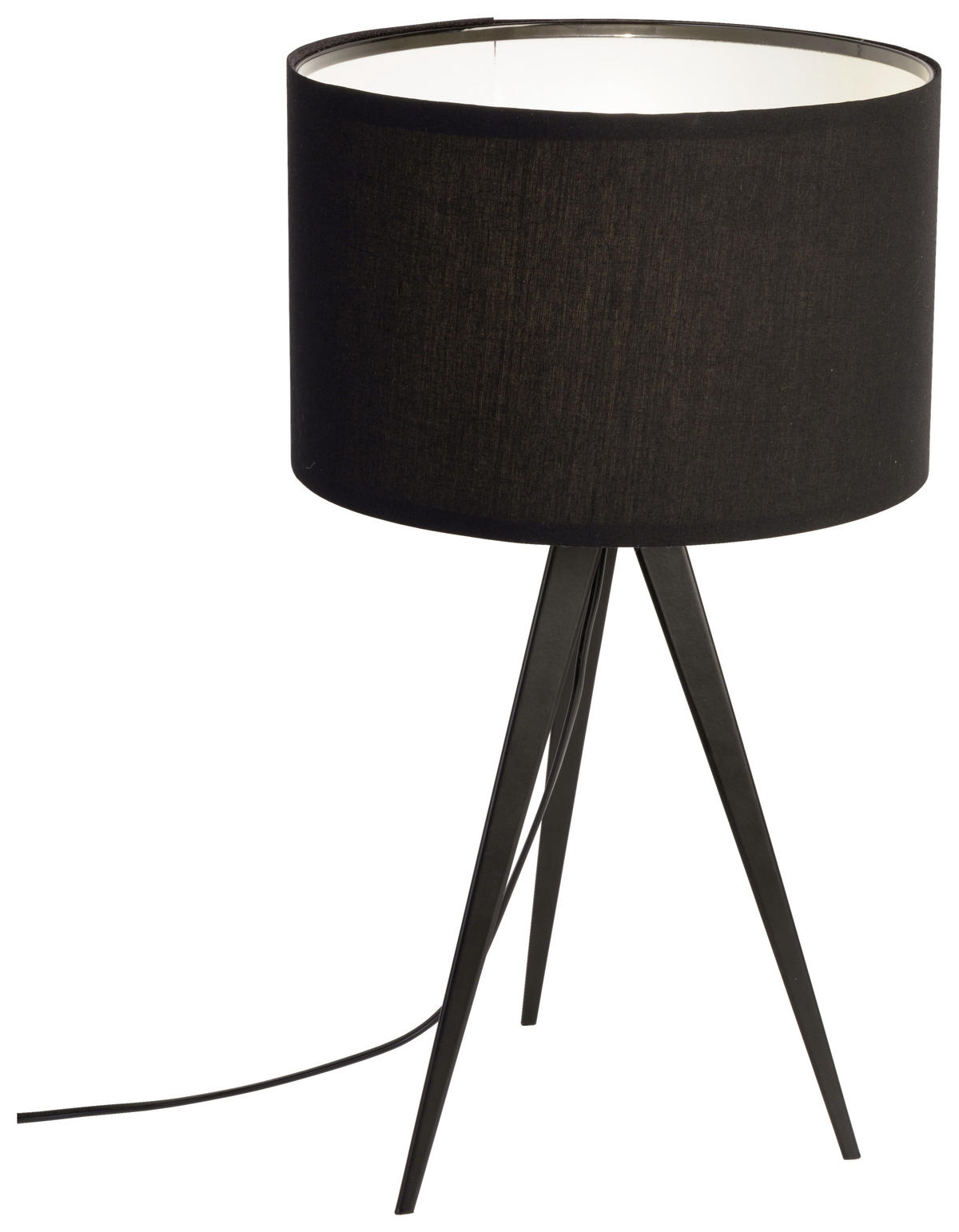TISCHLEUCHTE - Schwarz, Basics, Textil/Metall (28/51cm) - Zuiver