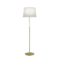 STEHLEUCHTE 46,3/180 cm    - Messingfarben/Weiß, Design, Textil/Metall (46,3/180cm) - Trio Leuchten