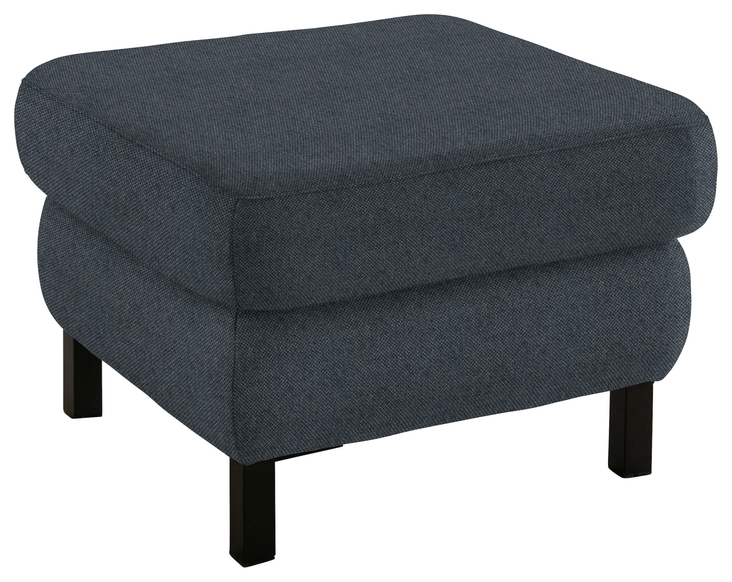 HOCKER in Textil Anthrazit  - Anthrazit/Schwarz, KONVENTIONELL, Textil/Metall (69/47/69cm) - Pure Home Comfort