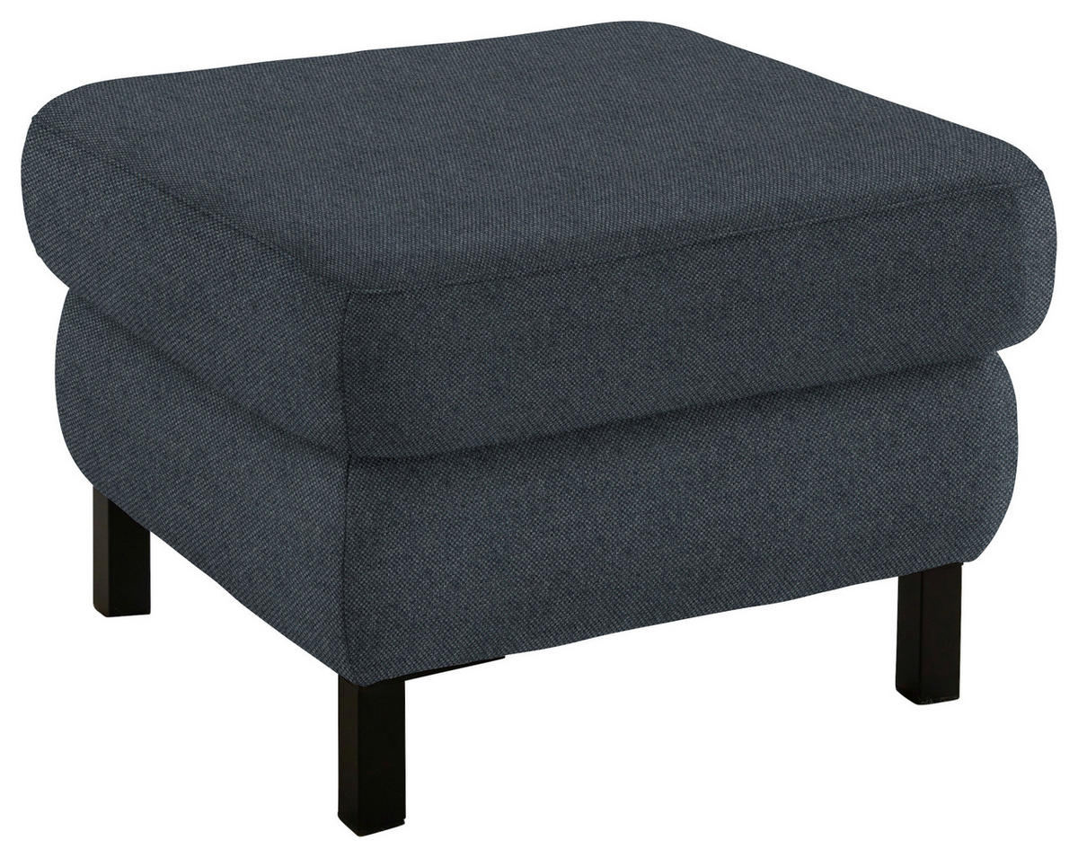 HOCKER in Textil Anthrazit  - Anthrazit/Schwarz, KONVENTIONELL, Textil/Metall (69/47/69cm) - Pure Home Comfort
