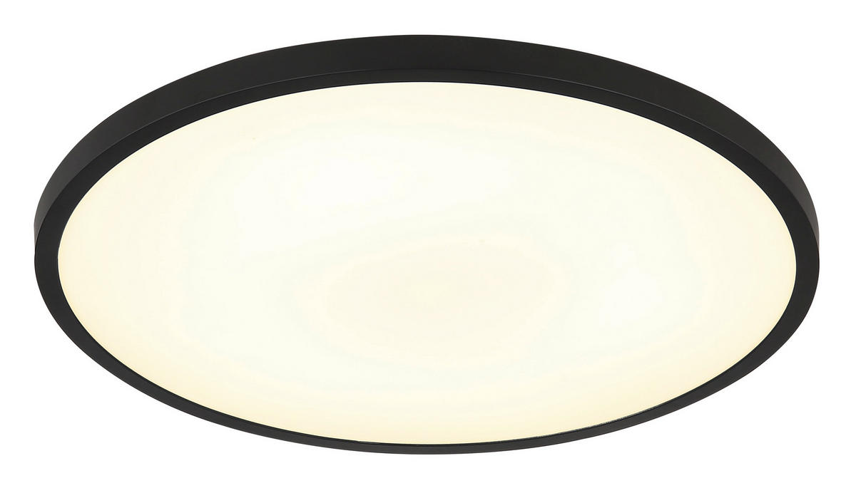 LED-DECKENLEUCHTE NIELSEN 30/3,5 cm   - Schwarz/Weiß, KONVENTIONELL, Kunststoff (30/3,5cm) - Globo