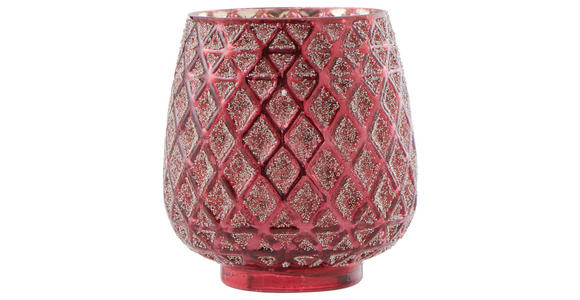 Windlicht Balthild - Beere, KONVENTIONELL, Glas (10,5/11,5cm) - Ombra
