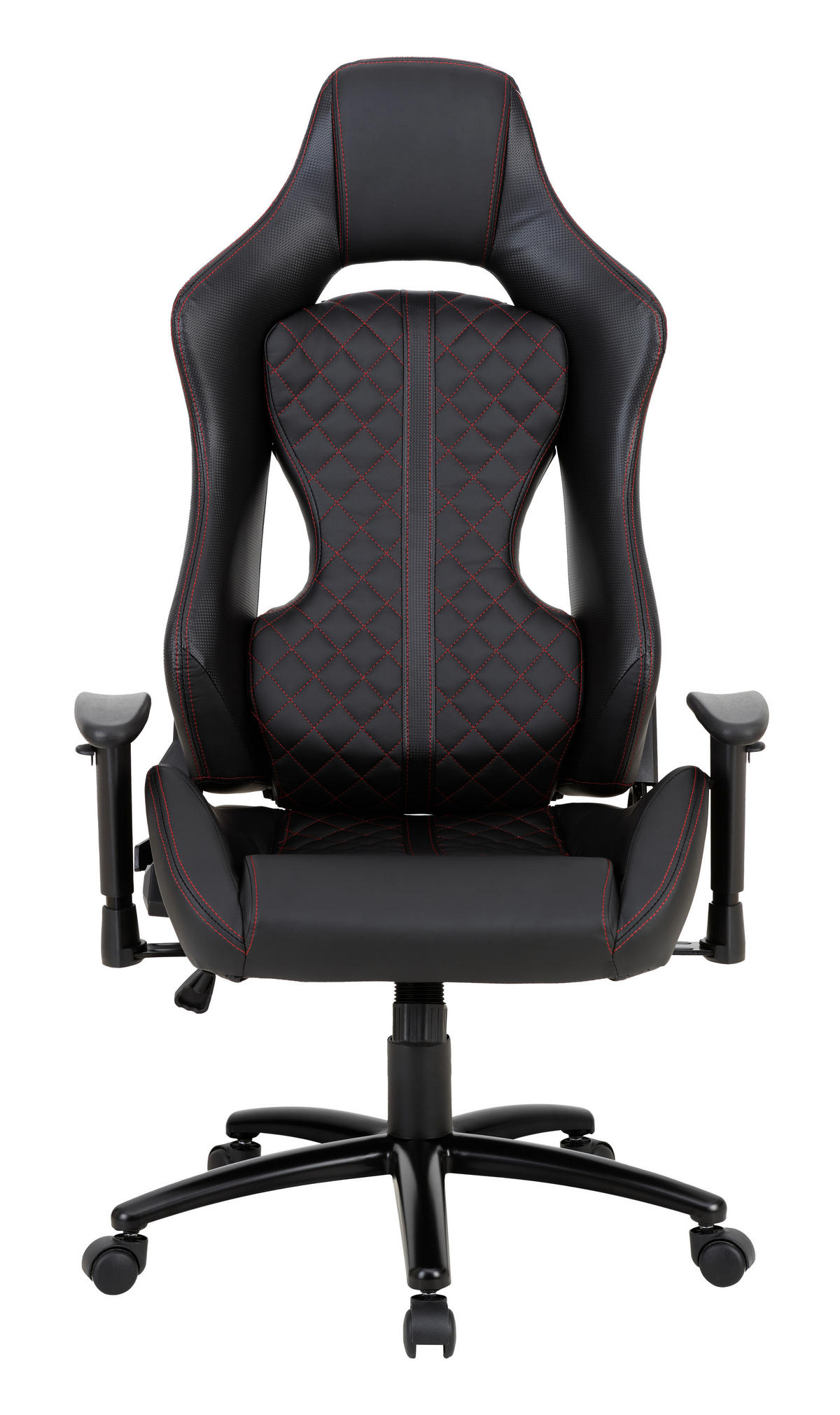 GAMINGSTUHL  in Lederlook Schwarz  - Rot/Schwarz, Design, Kunststoff/Textil (64/124/65cm) - Novel