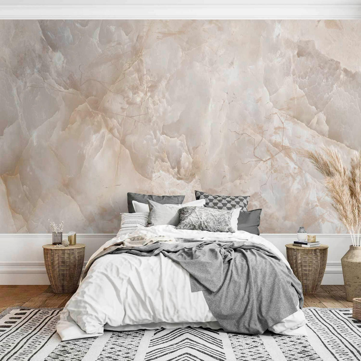 FOTOTAPET 400/280 cm  - honung/cremefärgad, Lifestyle, textil (400/280cm) - artgeist