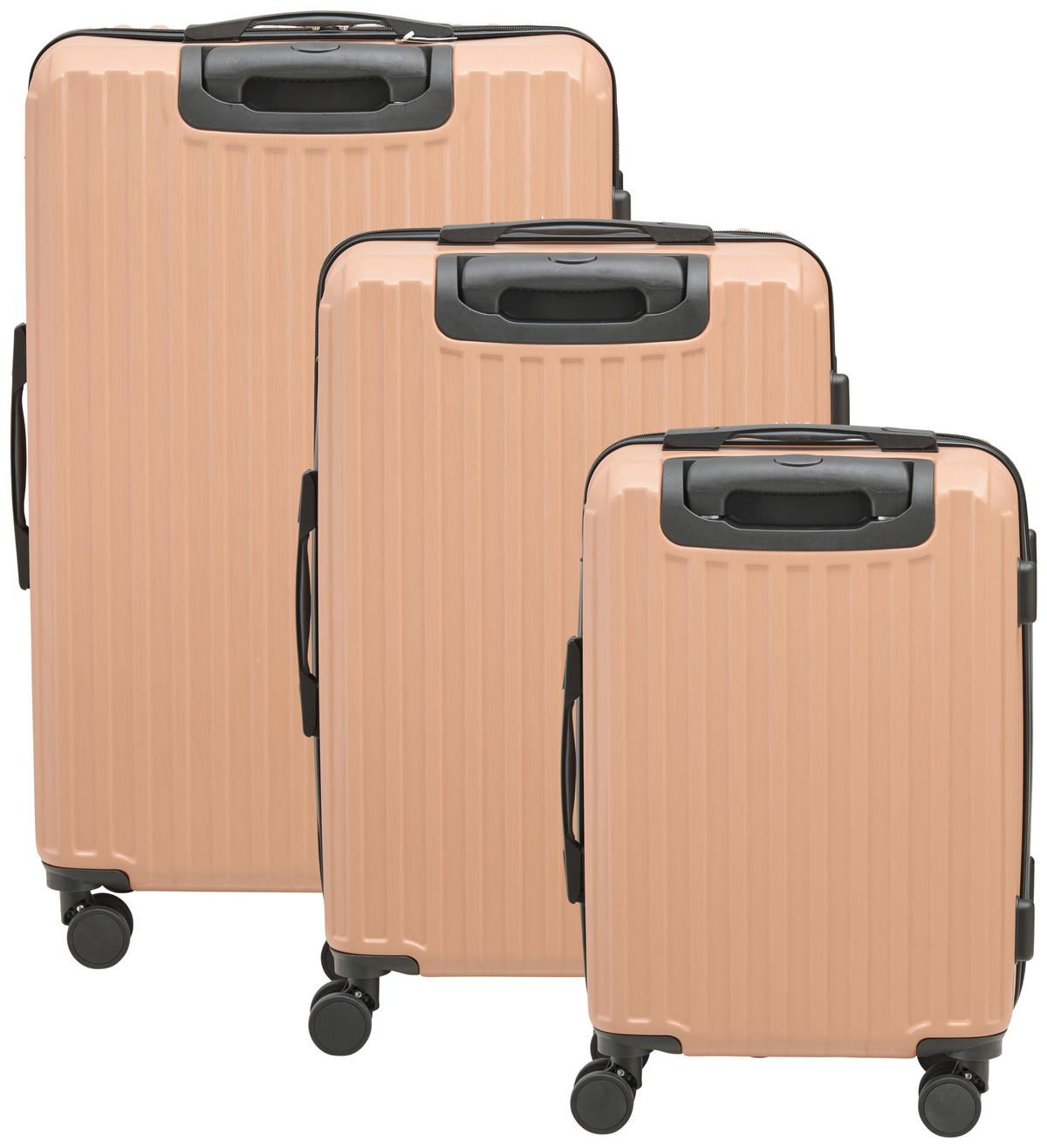 REISEKOFFERSET Mokka 3-teilig  - Mokka, Basics, Kunststoff/Textil - Novel