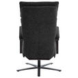 RELAXSESSEL in Textil Anthrazit  - Anthrazit/Schwarz, Design, Textil/Metall (68/117/85cm) - Cantus