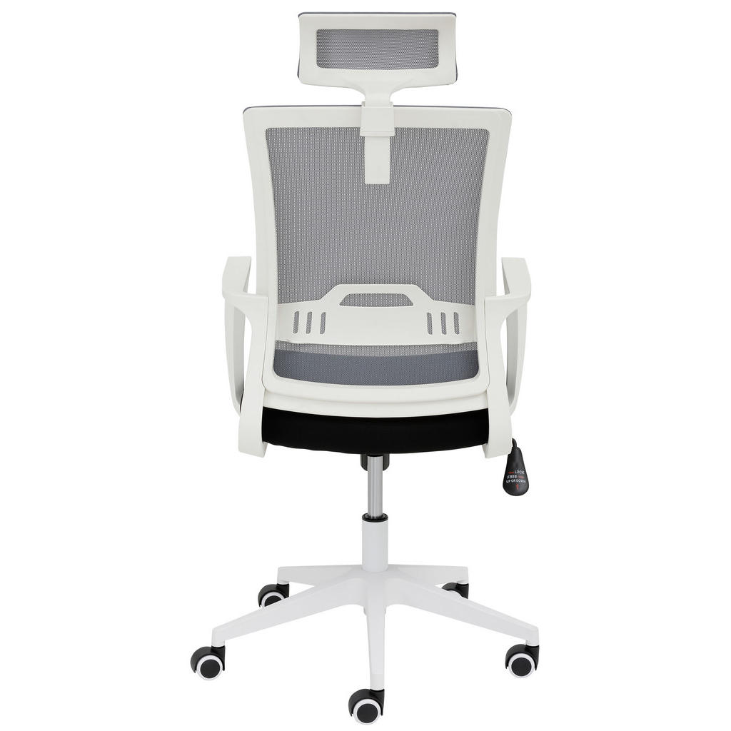 Thumbnail - home24 Drehstuhl, Grau, Schwarz, Weiß, Textil, Uni, Drehkreuz, 61.5x99-109x64 cm, Wippfunktion, Sitzfläche 360° drehbar,...