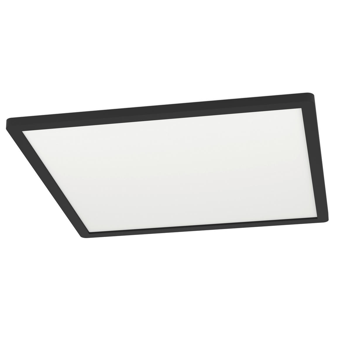 STROPNÍ LED SVÍTIDLO, 39/39/3 cm - bílá/černá, Basics, plast (39/39/3cm) - Eglo