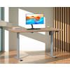 SCHREIBTISCH  in Silberfarben, Sonoma Eiche  - Silberfarben/Sonoma Eiche, Design, Holzwerkstoff/Metall (140/80/71cm) - MID.YOU