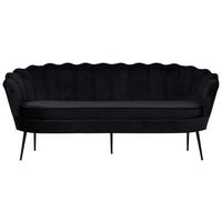 2-SITZER-SOFA in Schwarz  - Schwarz, Design, Textil/Metall (180/78.5/78cm) - Livetastic