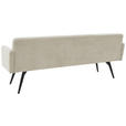 SITZBANK 216/86/68 cm Cord Naturfarben Metall  - Schwarz/Naturfarben, Design, Textil/Metall (216/86/68cm) - Dieter Knoll