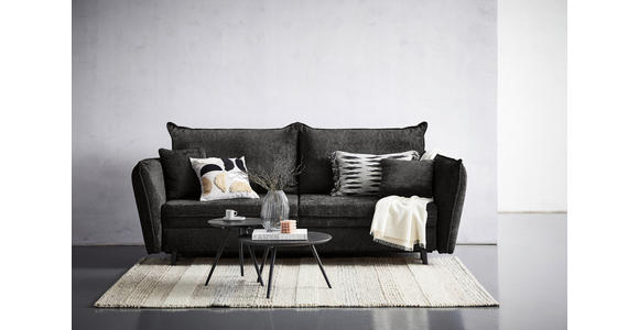 SCHLAFSOFA in Chenille Anthrazit  - Anthrazit/Schwarz, KONVENTIONELL, Holz/Textil (238/99/108cm) - Carryhome