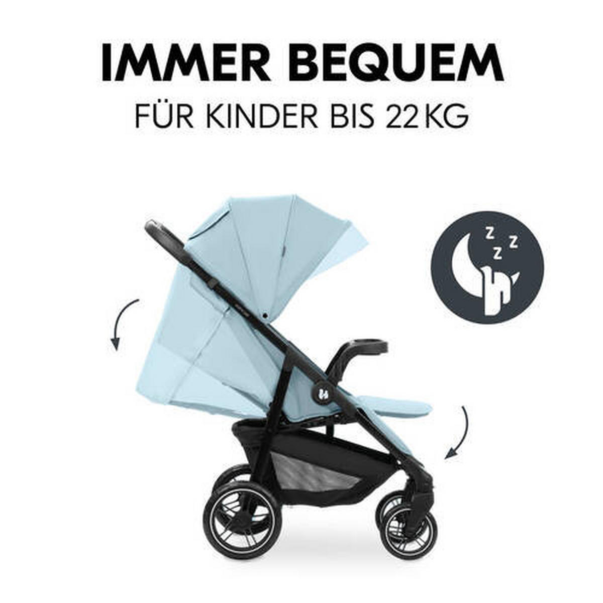 BUGGY Shop N Care  - Pastellblau/Schwarz, Basics, Kunststoff/Textil (40.5/104/51.5cm) - Hauck