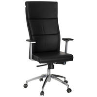VRTLJIVI STOL tekstil, usnje črna, srebrne barve  - srebrne barve/črna, Moderno, kovina/umetna masa (60/131/52cm) - MID.YOU