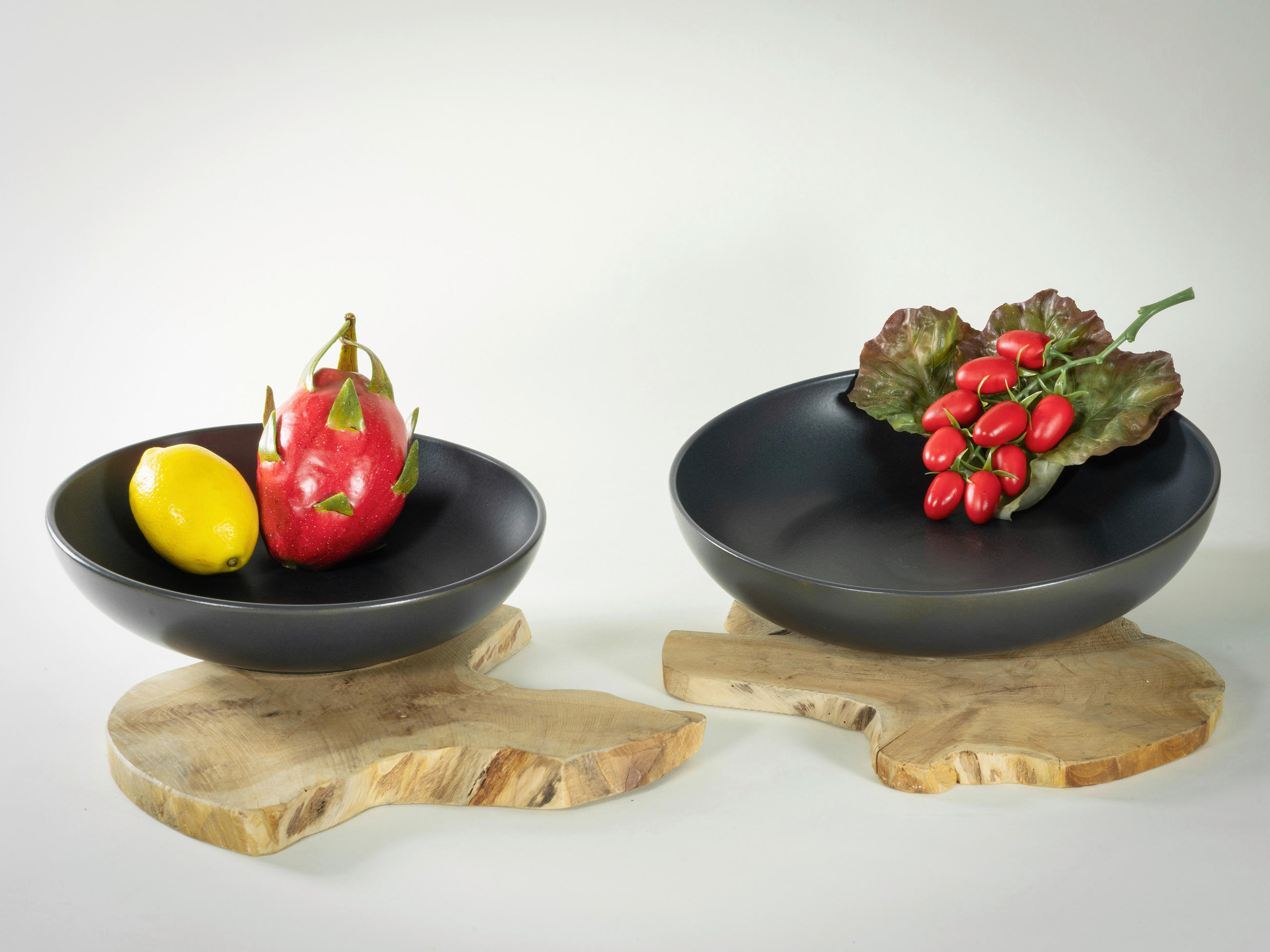SCHÜSSELSET Uno Black 2-teilig  - Anthrazit, Basics, Keramik - Creatable