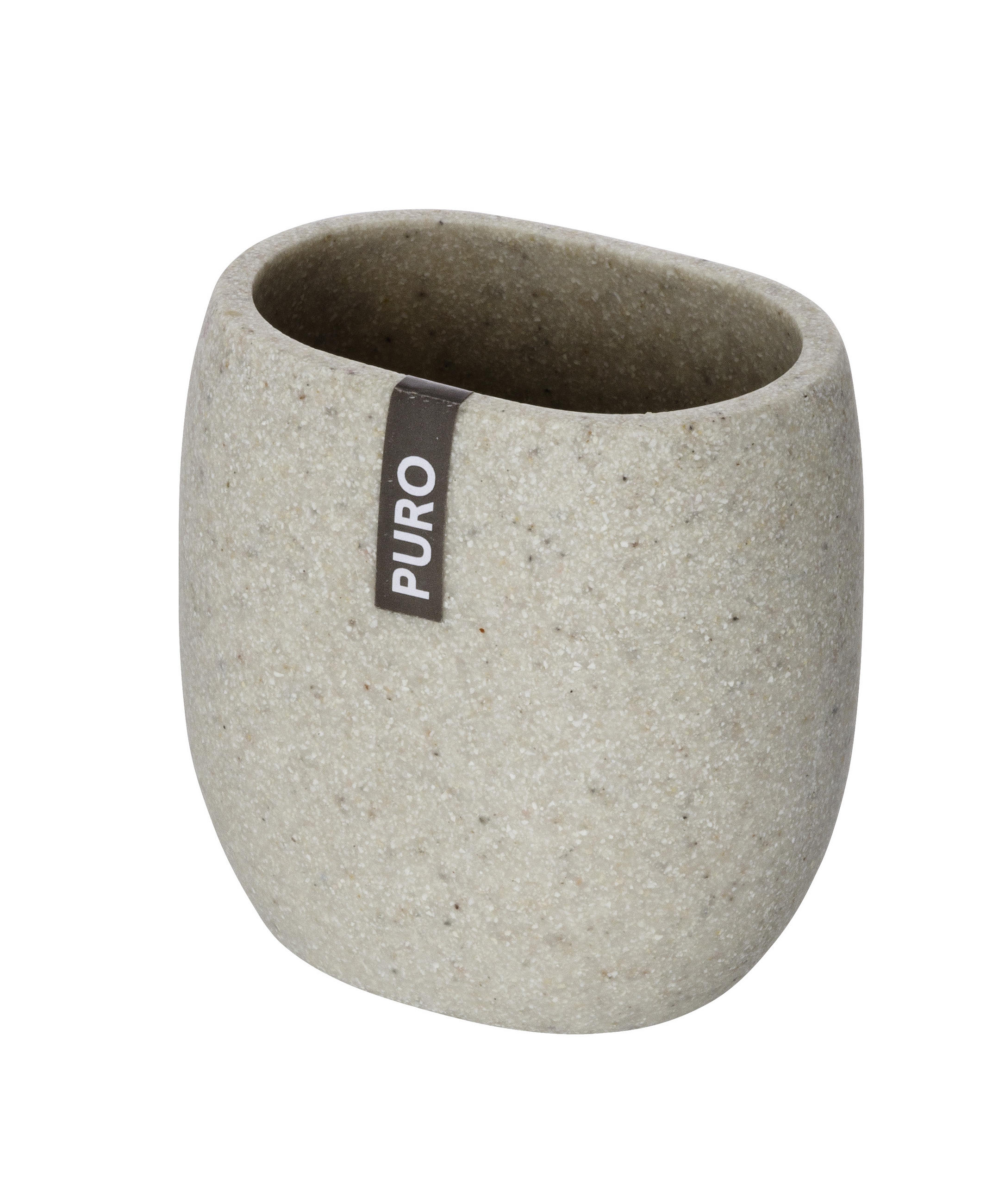 ZAHNPUTZBECHER  - Sandfarben, KONVENTIONELL, Kunststoff (9,5/9,3/6,6cm) - Wenko