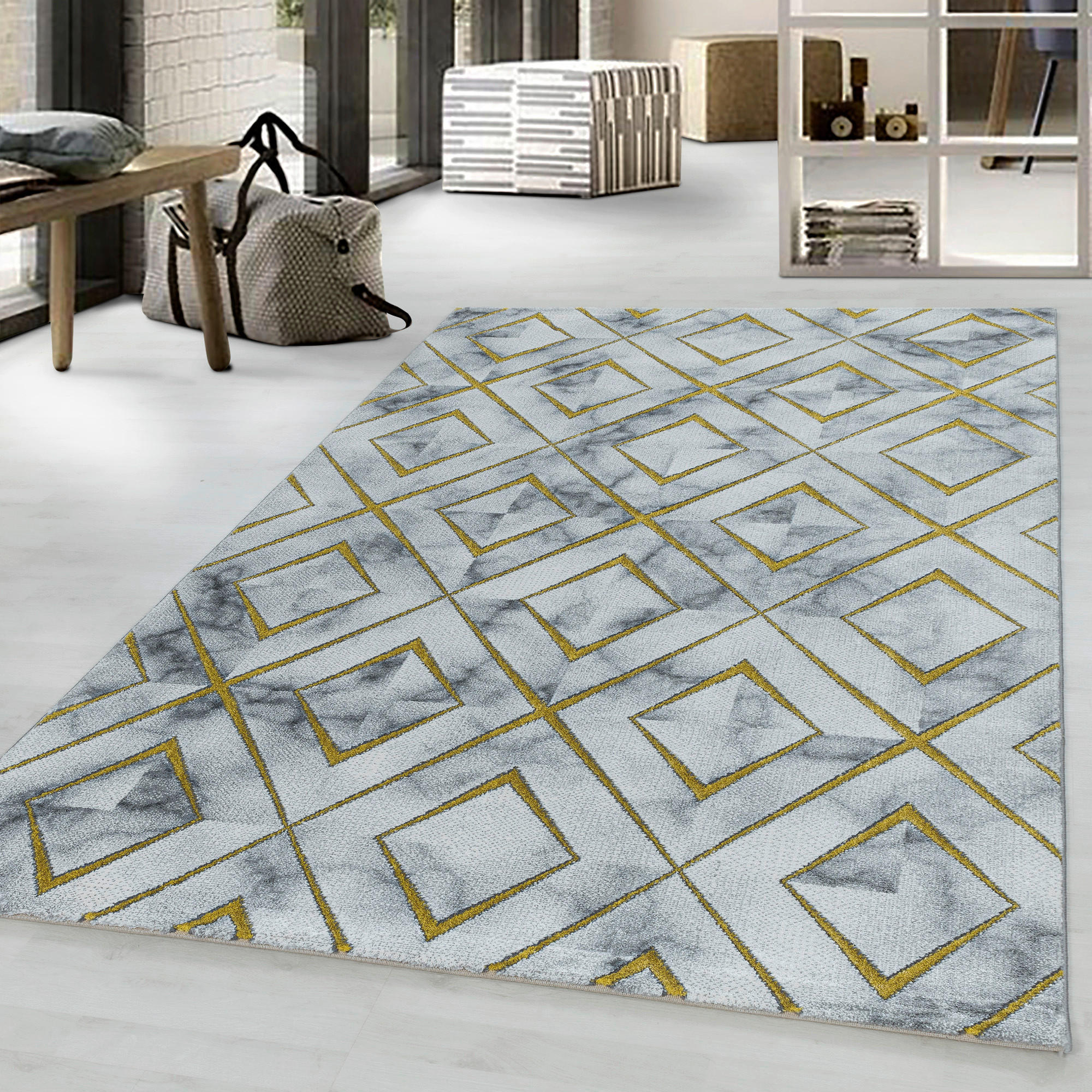 TKANI TEPIH 120/170 cm   zlatne boje  Naxos 3811 gold  - zlatne boje, Design, tekstil (120/170cm)