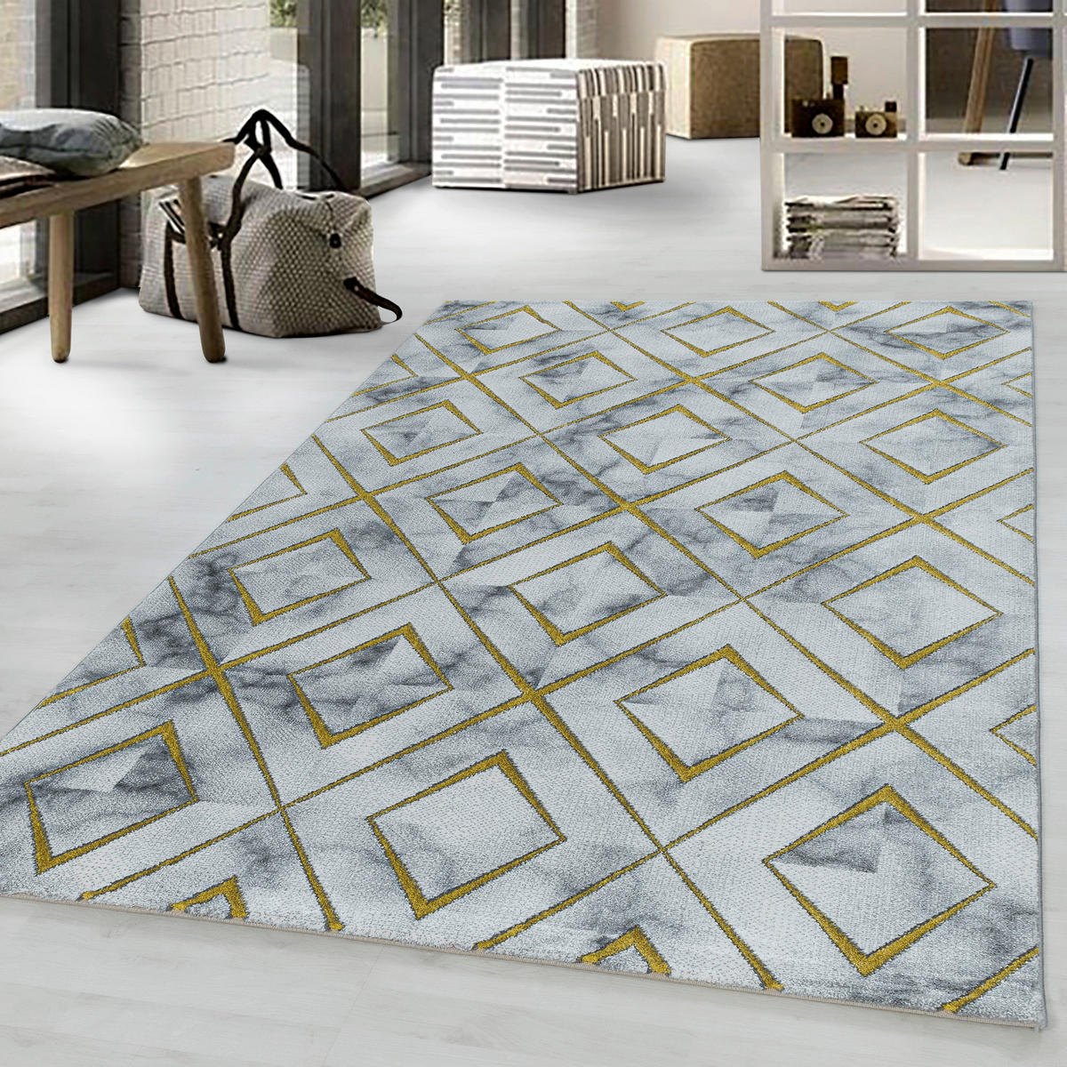 TKANI TEPIH 140/200 cm   zlatne boje  Naxos 3811 gold  - zlatne boje, Design, tekstil (140/200cm)