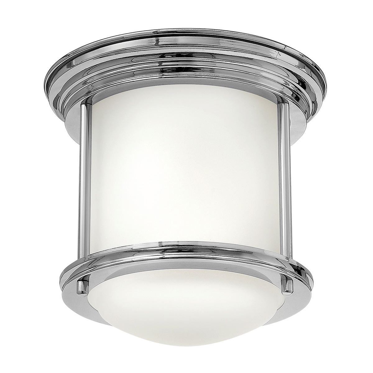 DECKENLEUCHTE Hadrian 19.6/18.5 cm   - Chromfarben, KONVENTIONELL, Glas/Metall (19.6/18.5cm) - Elstead Lighting