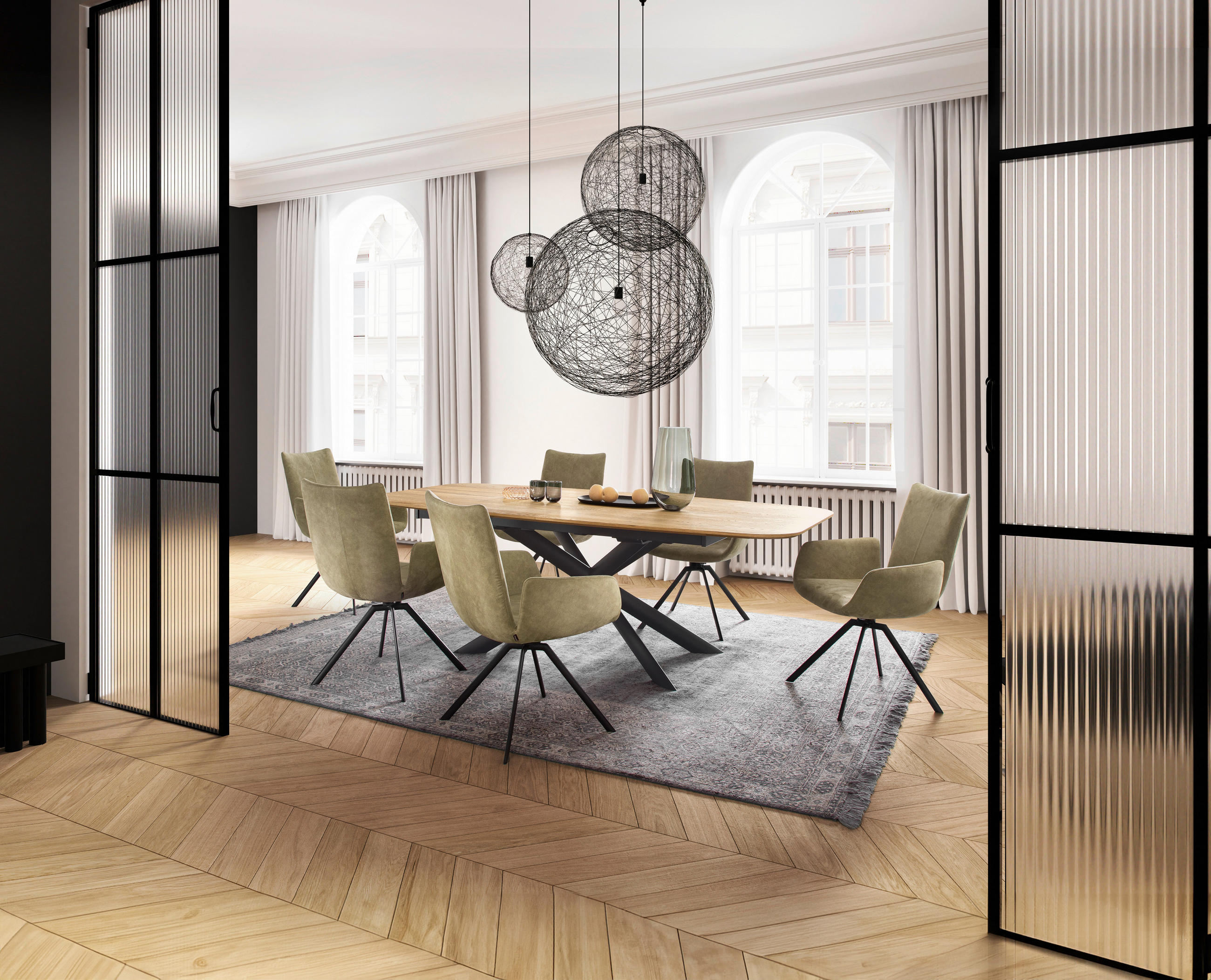 Thumbnail - Venjakob Armlehnstuhl, Grün, Metall, Textil, A-Form, 53x91x66 cm, Goldenes M, Made in Germany, Dgm, DGM-Klimapakt, DGM-E...