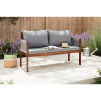 GARTENBANK in Grau, Akaziefarben  - Grau/Akaziefarben, Design, Holz/Kunststoff (150/90/60cm) - Ambia Garden