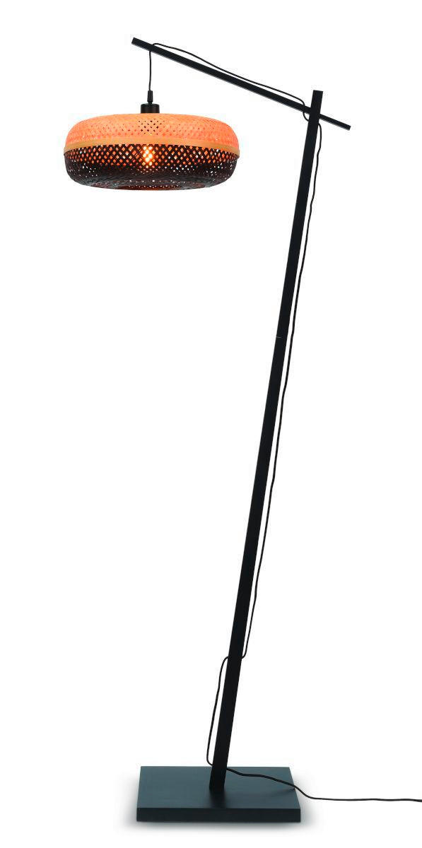 STEHLEUCHTE 40/68/176 cm    - Schwarz/Naturfarben, Trend (40/68/176cm) - Good & Mojo