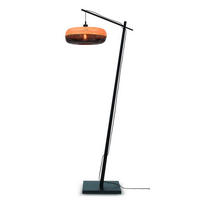 STEHLEUCHTE 40/68/176 cm    - Schwarz/Naturfarben, Trend (40/68/176cm) - Good & Mojo