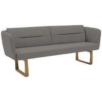 SITZBANK 224/91/69 cm Flachgewebe Anthrazit massiv Holz  - Eichefarben/Anthrazit, Design, Holz/Textil (224/91/69cm) - Valnatura