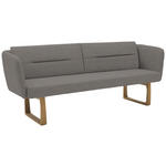 SITZBANK 224/91/69 cm Flachgewebe Anthrazit massiv Holz  - Eichefarben/Anthrazit, Design, Holz/Textil (224/91/69cm) - Valnatura