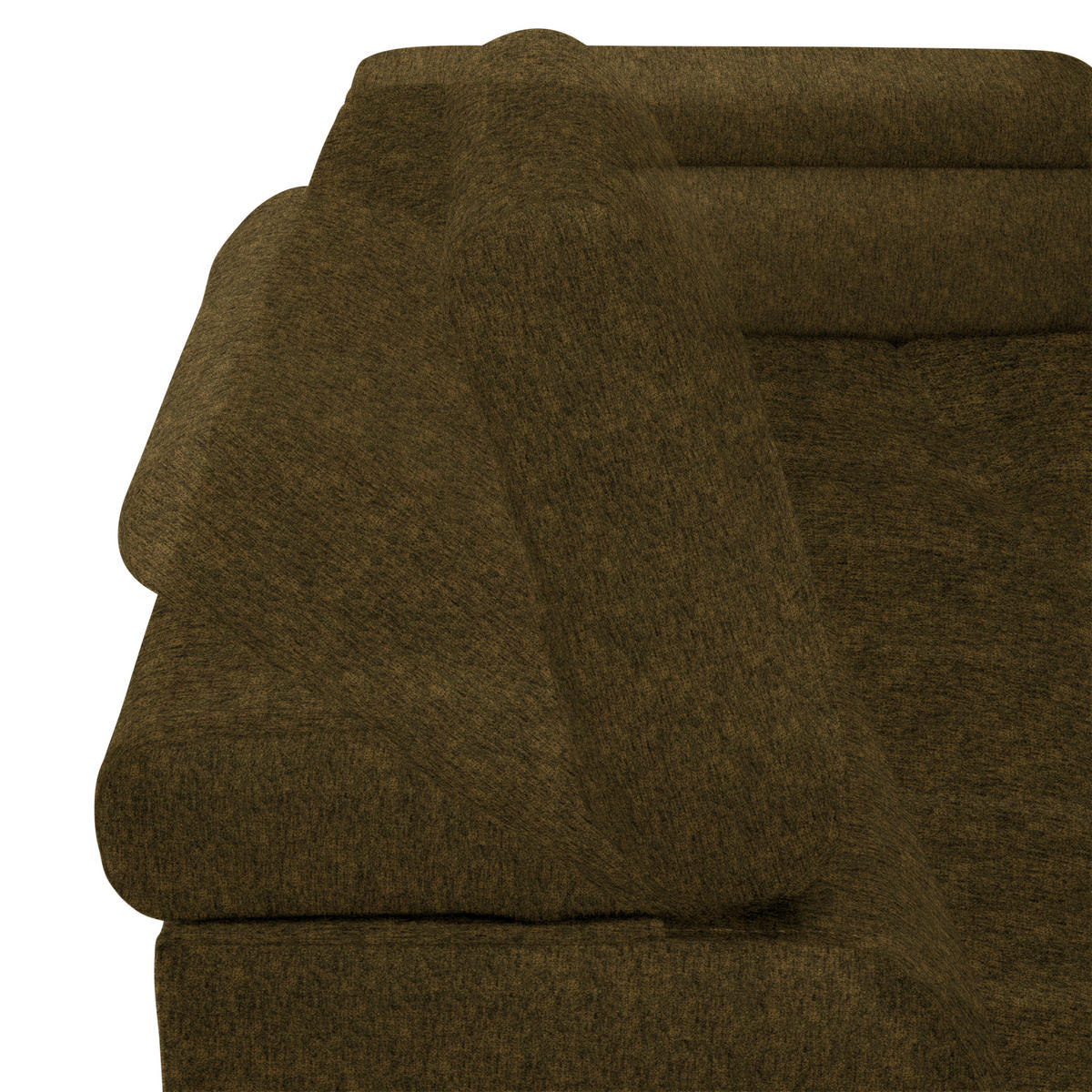 CloseUp von Welnova ECKSOFA Olivgrün Samt, Webstoff.