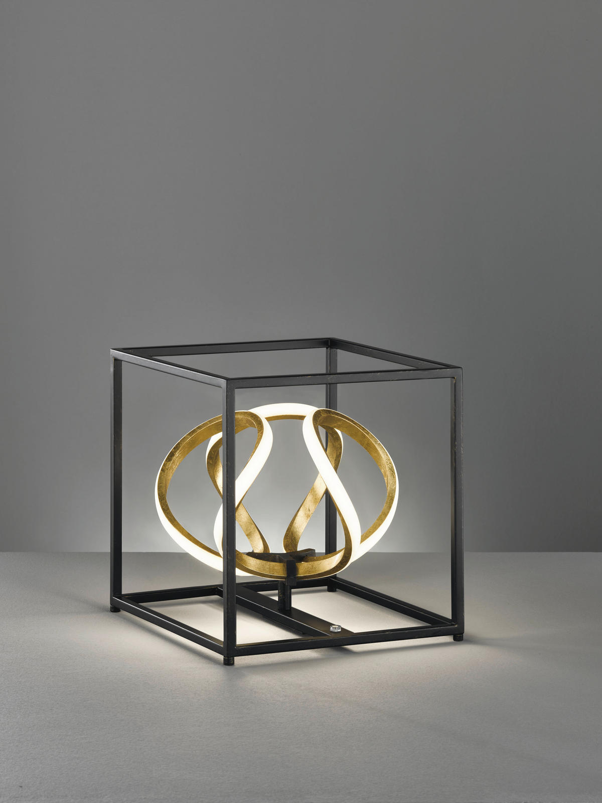 LED-BORDSLAMPA 26/26/27 cm   - svart/guldfärgad, Design, metall (26/26/27cm)